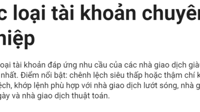 Bài 3 : Tài khoản Exness, lựa chọn tài khoản nào?