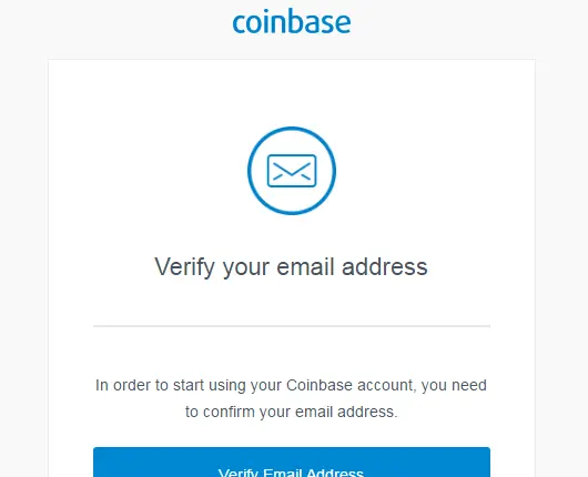 Xác nhận Email coinbase