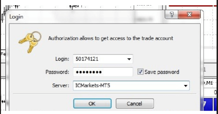 Đăng nhập tài khoản giao dịch forex vào MT5