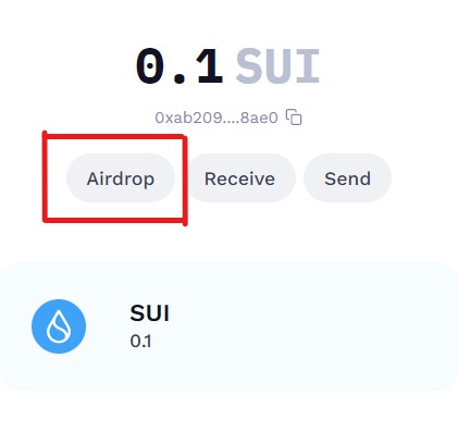 Nhận $SUI trên Suiet wallet