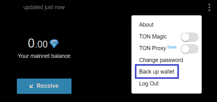 TON Backup Wallet